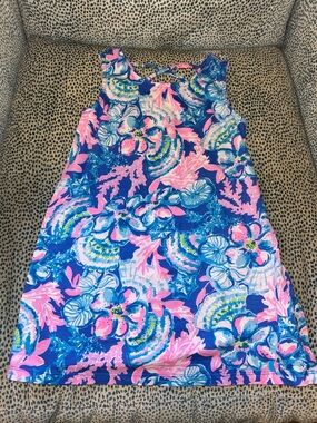 Lilly Pulitzer Girls Floral Tank Dress with Cross back Detail